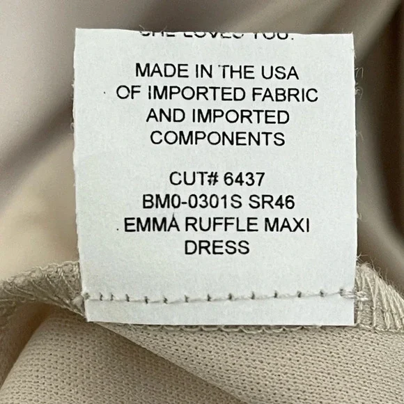 Show Me Your MuMu Emma Ruffle Maxi Dress Show Me The Ring Crisp Size Large SR46 - Picture 4 of 9